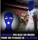 PluggedIn Blue 3-Hole Knitted Ski Mask