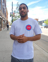 White Detroit Basketball Tee