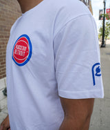 White Detroit Basketball Tee