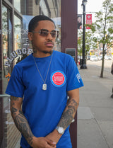 Navy Detroit Basketball Tee