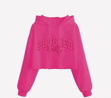 Plugged and Pretty Cropped Hoodie