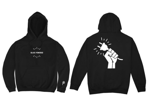 Black Powered Plugged Hoodie