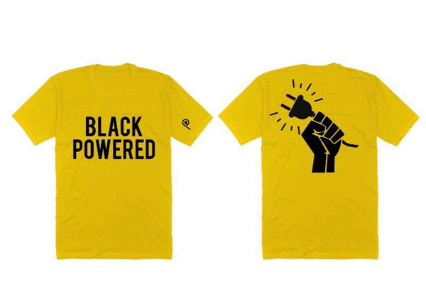 Black Powered Plugged Tee