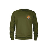 Olive Green Embroidered Premium Lions Crew Neck_Front