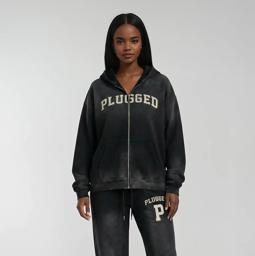 Plugged Oversized Unisex Zip-up