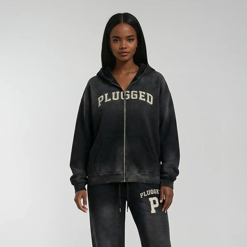 Plugged Oversized Unisex Zip-up