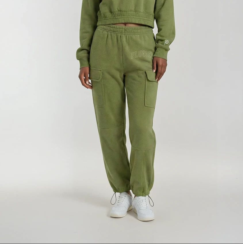 Plugged Womens Cargo Crew Neck Sweat Suit