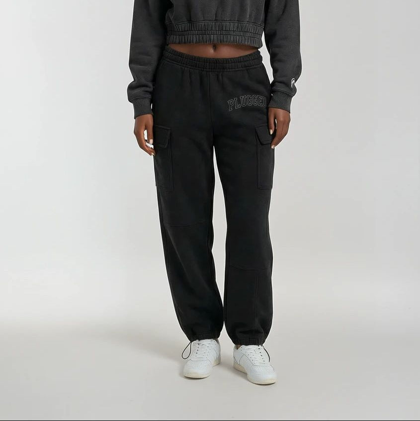 Plugged Womens Cargo Hooded Sweat Suit