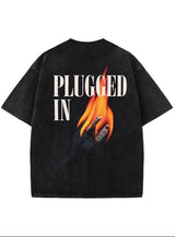 Heavy Weight Luxury "Plugged In Fire" Tee
