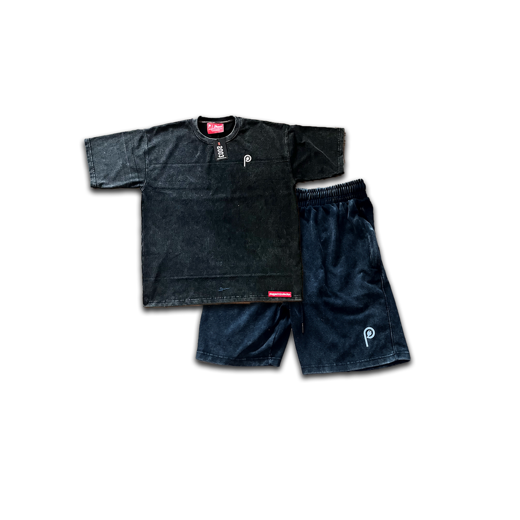 Premium Stone Washed Short Set
